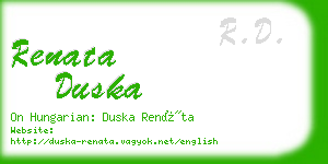 renata duska business card